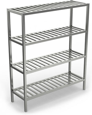 Winholt - 48" Mobile 3 Shelves Aluminum Tubular Shelving - ALMCS-48-320