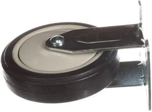 Winholt - 5" Rigid Plate Polyurethane Wheel Caster For Can Rack with Full Dust Cover - 743WFDC (Special Order 4-6 Weeks)