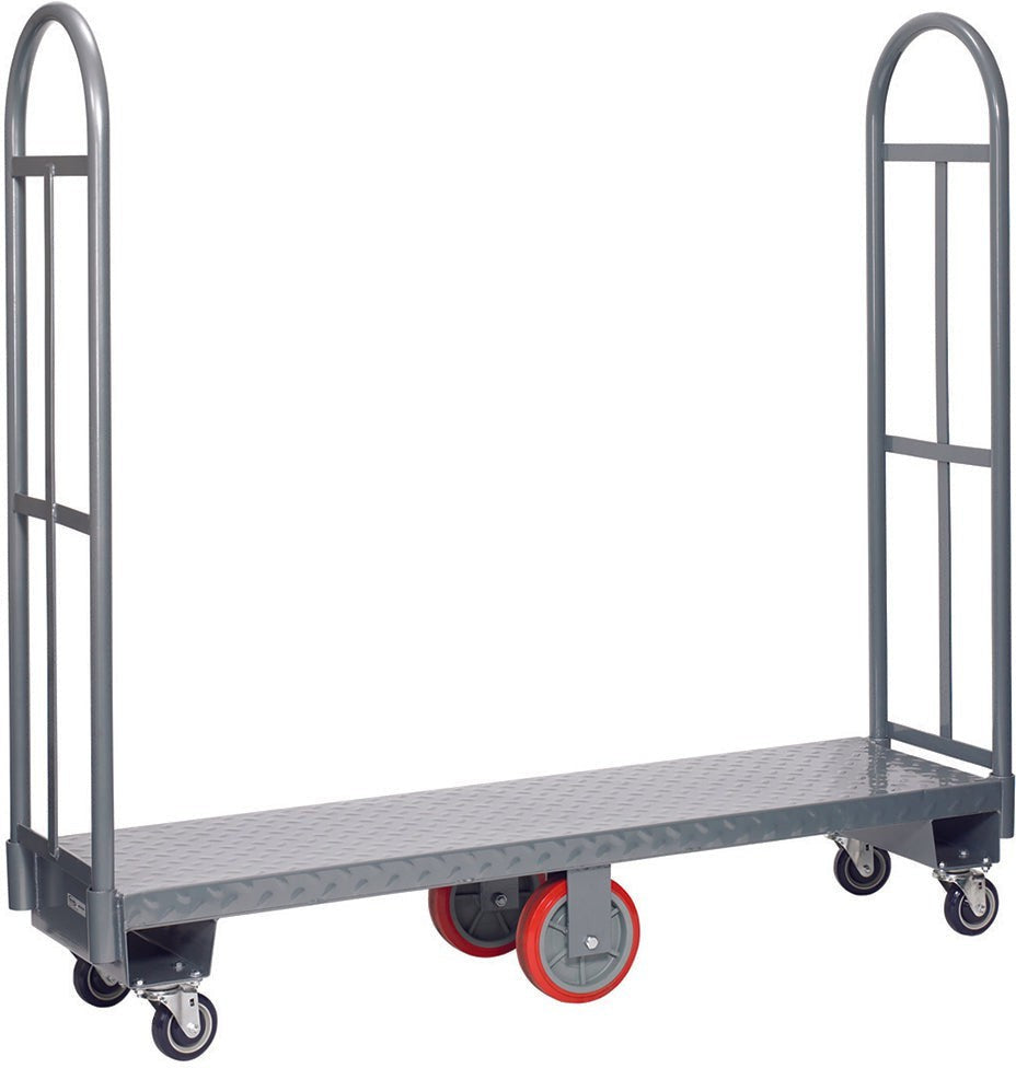 Winholt - 51" x 16", 2000 Lbs Capacity U-Boat Utility Cart With 1 Adjustable Shelf - 300-48D-PU-AS (Special Order 4-6 Weeks)