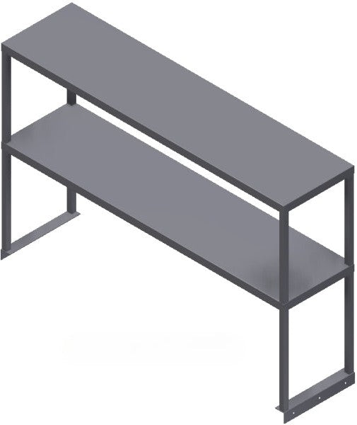 Winholt - 6' x 48" Single and Double Table Mounted Shelves All Welded - SSMS184-14-TG