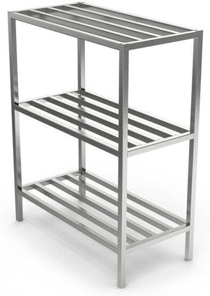 Winholt - 60" Aluminum E-Channel Cooler and Backroom Center Mount Shelving With 3 Shelves - ALSCH-60-324-CM