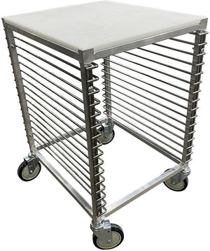 Winholt - Holds 10-18″ Trays, End Loading Poly Top Perimeter Bumper Half Height Pan Racks - AL-1810-H-PT-PB