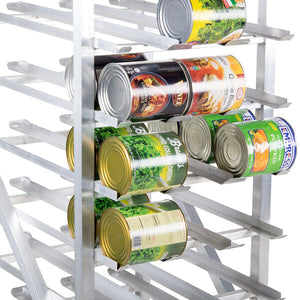 Winholt - Holds 162 #10 Cans Full Size Aluminum Can Rack Stationary with Adjustable Feet - CR-162AJ