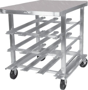 Winholt - Holds 162 #10 Cans Full Size Aluminum Can Rack Stationary with Adjustable Feet - CR-162AJ