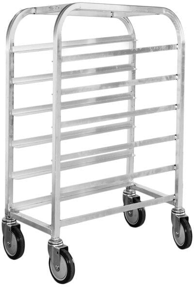 Winholt - Six 10" Trays End Load Aluminum Platter Cart - AL-106 (Special Order 4-6 Weeks)