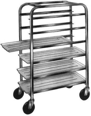 Winholt - Six 18" Trays End Load Aluminum Platter Cart - AL-186 (Special Order 4-6 Weeks)