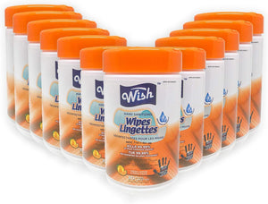 Wish - Lemon Hand Sanitizer Towel, 12 Pc/Case - 60412