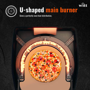 Witt - ETNA FERMO 1-Burner Black Pizza Oven - WI80650059