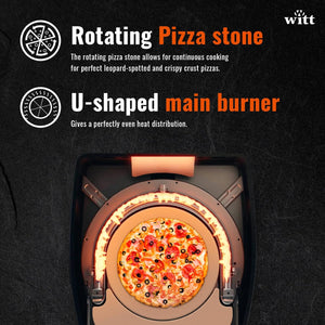 Witt - ETNA ROTANTE 2-Burner Stone Pizza Oven - WI80650065