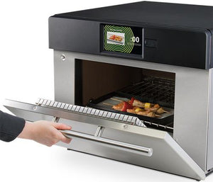 XpressChef - 208‐240V High-Speed Accelerated Cooking Countertop Oven with Teflon Coating and Touch Screen Display - MXP22TLT