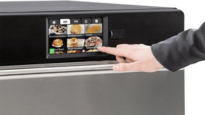 XpressChef - 208‐240V High-Speed Accelerated Cooking Countertop Oven with Teflon Coating and Touch Screen Display - MXP22TLT