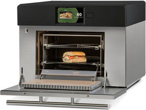 XpressChef - 208‐240V High-Speed Accelerated Cooking Countertop Oven with Teflon Coating and Touch Screen Display - MXP22TLT