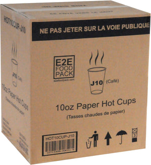 YesEco - 10 Oz Paper Hot Cups, 1000/Cs - HOT10CUP