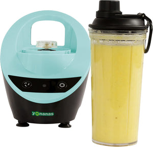 Yonanas - 300 Watts Mint Personal Blender with 13.5-Ounce Portable Cup and Drinking Lid for Shakes and Smoothies - YOPB300MN