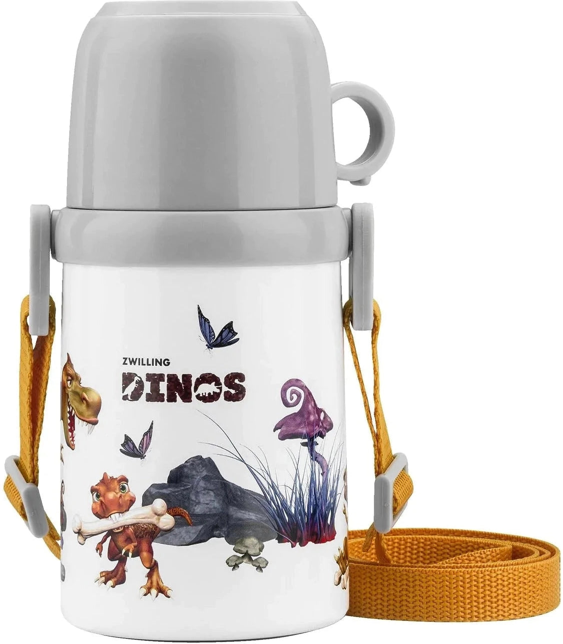 Zwilling - Dinos Thermo 380 ml White-Grey Bottle With Cup - 39500-530