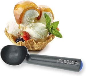 Zeroll - #12 Zerolon Black Hardcoat Anodized Liquid Filled Heat Conductive Handle Easy Release 24 Scoops per Gallon Ice Cream Scoop With Retail Hang Tag - 1512-ZT