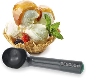 Zeroll - #16 Zerolon Black Hardcoat Anodized Liquid Filled Heat Conductive Handle Easy Release 24 Scoops per Gallon Ice Cream Scoop With Retail Hang Tag - 1516-ZT