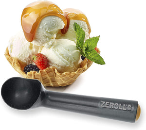 Zeroll - #20 Zerolon Black Hardcoat Anodized Liquid Filled Heat Conductive Handle Easy Release 24 Scoops per Gallon Ice Cream Scoop With Retail Hang Tag - 1520-ZT