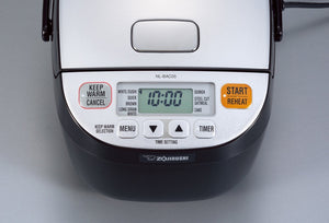 Zojirushi - 0.54 L Microcomputer Rice Cooker & Warmer with LCD Control Panel - NL-BAC05