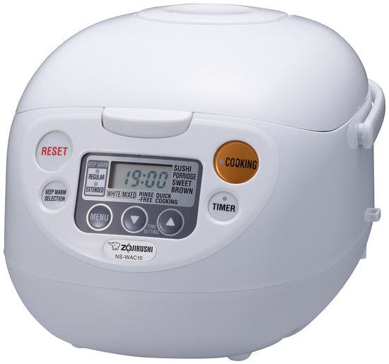 Zojirushi - 1.8 L Microcomputer Rice Cooker & Warmer with Detachable Power Cord - NS-WAC18