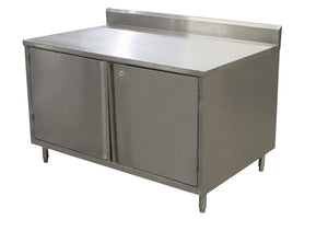 Winholt - 36" Stainless Steel Cabinet Base Hinged Door With Worktable - STCT-HD3636MS