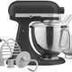 KitchenAid - 5 QT Black Artisan Tilt-Head Stand Mixer with Premium Accessory Pack Imperial - KSM195PSBK