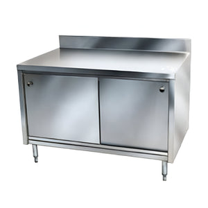 Winholt - 48" x 24" Stainless Steel Enclosed Base Work Table with (2) Hinged door without Mid-Shelf - STCT-HD2448