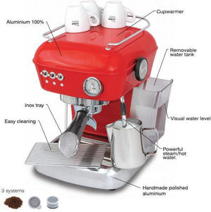 Ascaso - Dream One Espresso Machine Matte Red - DR.720 (Special Order Item)