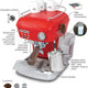 Ascaso - Dream PID Versatile Espresso Machine Matte Red/Wood - DR.610 (Special Order Item)