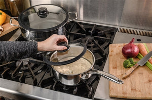 Black Cube Stainless - 2.5 QT Saucepan With Lid - BCSS320