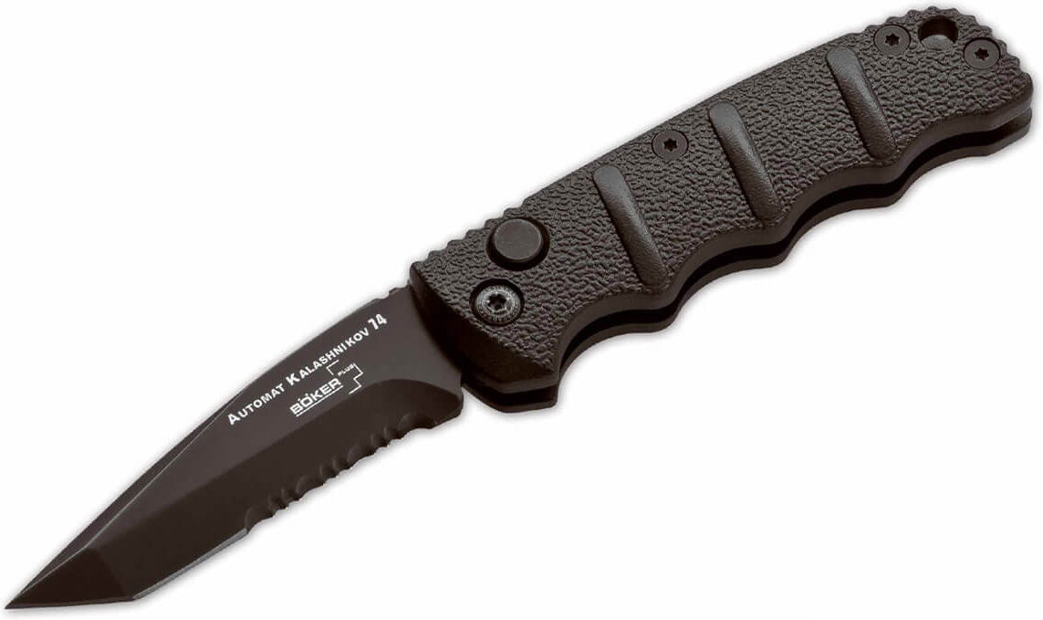 Boker - Plus KALS-74 Mini D2 Non-Auto Serrated Pocket Knife Black - 01KALS98N