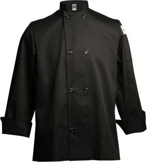 Chef Revival - Basic Cooks Jacket Black with Chef Logo Buttons Extra Large - J061BK-XL