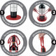 Final Touch - Up&Away Collapsible Silicone Bottle Bag Red - FTA1079