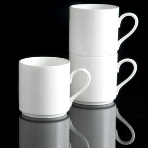 Fortessa - 4 PC 12 oz Fortaluxe SuperWhite Mugs All Purpose Stackable Mug (.32 L) - ALU-00-888