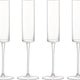 LSA International - Otis Set of 4 Clear Champagne Flute Glasses - LG1070-05-301