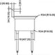 Omcan - No Drain Board 18” x 18” x 11” Pot Sink with Center Drain - 43761