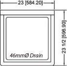 Omcan - No Drain Board 18” x 18” x 11” Pot Sink with Center Drain - 43761