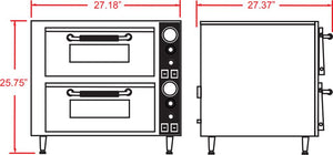 Omcan - Pizza Oven with Double Chamber - PE-CN-3200-D