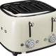 Smeg - 4 Slot 50's Retro Style Toaster Cream - TSF03CRUS