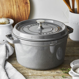 Staub - 5 QT Round High Cocotte Graphite Grey 4.8L - 40502-291