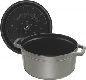 Staub - 5.5 QT Round Cocotte Graphite Grey 5.2L - 40509-312