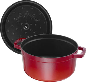 Staub - 8.75 QT Round Cocotte Cherry Red 8.35L - 40509-861