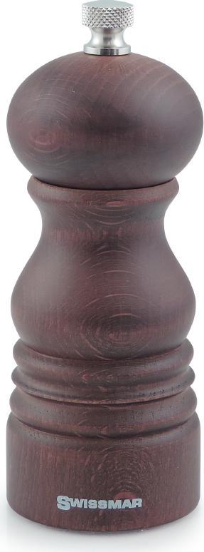 Swissmar - Culinary Castell 5.5" Walnut Stain Pepper Mill (14cm) - SMP1401CWA