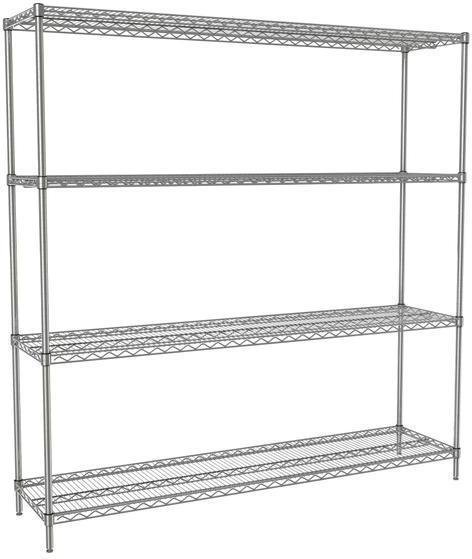 Tarrison - 36" x 24" x 74" 4-Tier Wire Starter Shelving Unit with Chrome Finish - 24367C