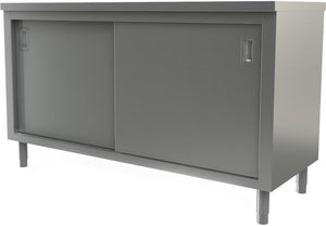 Tarrison - 60" x 24" Servery Work Table with Sliding Doors - C2460