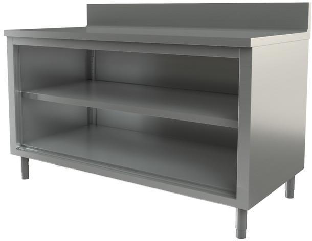 Tarrison - 60" x 24" Servery Work Table with Three Drawers & Blacksplash - CO2460BD