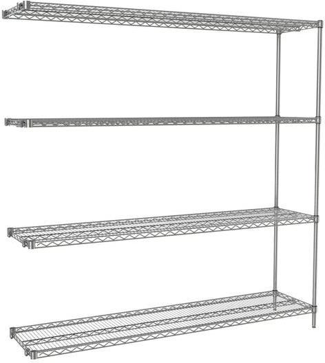 Tarrison - 72" x 18" x 74" 4-Tier Wire Add-On Shelving Unit with Chrome Finish - A18727C