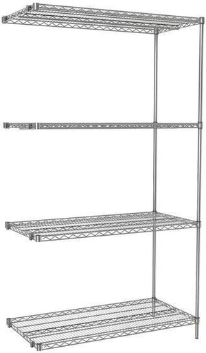 Tarrison - 72" x 18" x 86" 4-Tier Wire Add-On Shelving Unit with PolySeal Clear Epoxy Finish - A18728Z