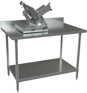 Tarrison - 84" x 30" Slicer Stand with Undershelf & Backsplash - SSWT-3084B