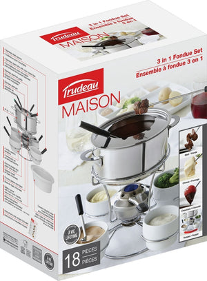 Trudeau - Fenty 3-In-1 Fondue Set with Rotating Tray - 0531305